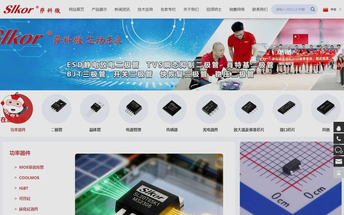 萨科微独立站首屏